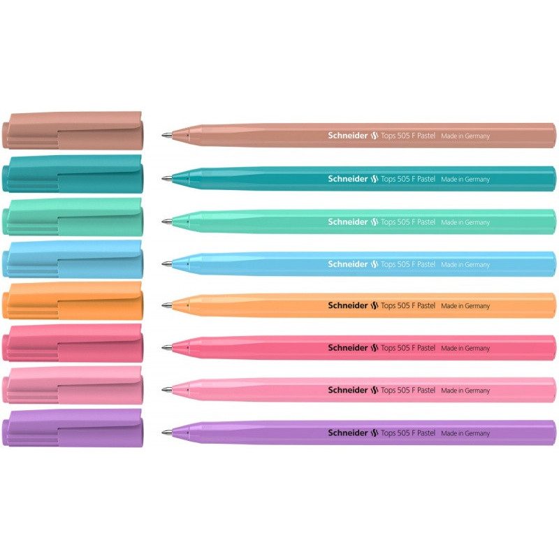 Długopis SCHNEIDER Tops 505, F, 1 szt., mix kolorów pastelowych