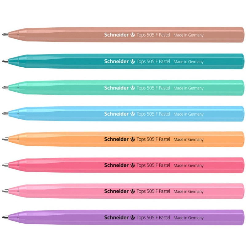 Długopis SCHNEIDER Tops 505, F, 1 szt., mix kolorów pastelowych