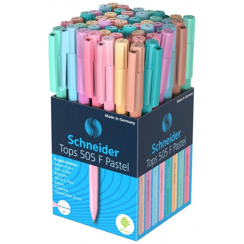 Długopis SCHNEIDER Tops 505, F, 1 szt., mix kolorów pastelowych