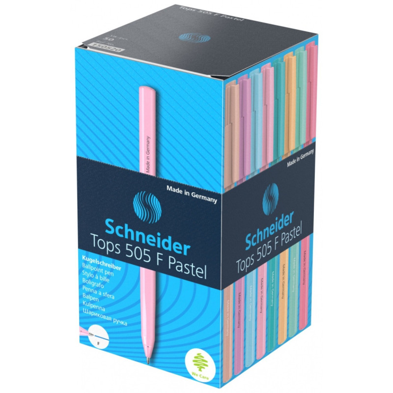 Długopis SCHNEIDER Tops 505, F, 1 szt., mix kolorów pastelowych