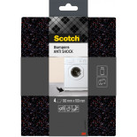 Gumowe podkładki antywibracyjne SCOTCH, 100x100mm, 4 szt., czarne