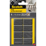 Podkładki przylepne SCOTCH, prostokątne, 35x24mm, 8 szt., czarne