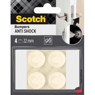 Odbojniki wygłuszające SCOTCH, samoprzylepne, okrągłe, 22mm, 4 szt., białe