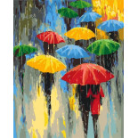 Malowanie po numerach BRUSHME, 40x50 cm, paleta deszczu, 1 szt., w pudełku