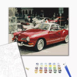 Malowanie po numerach BRUSHME, 40x50 cm, retro na drogach miasta, 1 szt., w pudełku