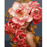 Malowanie po numerach IDEYKA, 40x50cm, metallic, kwitnący wdzięk, 1 szt., w pudełku