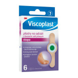 Plastry na odciski VISCOPLAST, z kwasem salicylowym,70x12,5mm, pudełko, 6szt.
