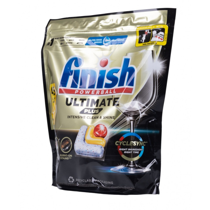 Tabletki do zmywarki FINISH Ultimate Plus, 45 szt., lemon