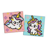 Diamentowa mozaika na magnesie IDEYKA, 9x9 cm, kids, dwa jednorożce, 2 szt.