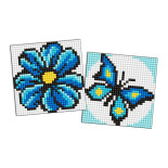 Diamentowa mozaika na magnesie IDEYKA, 9x9 cm, kids, niebieski kolor, 2 szt.