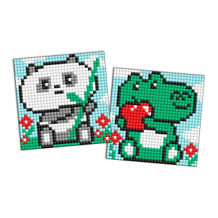 Diamentowa mozaika na magnesie IDEYKA, 9x9 cm, kids, dziwne rozkosze, 2 szt.