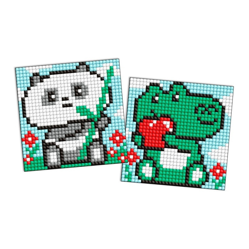 Diamentowa mozaika na magnesie IDEYKA, 9x9 cm, kids, dziwne rozkosze, 2 szt.