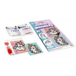 Diamentowa mozaika na magnesie IDEYKA, 9x9 cm, kids, dziwne rozkosze, 2 szt.