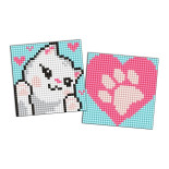 Diamentowa mozaika na naklejce IDEYKA, 9x9 cm, kids, białe łapy, 2 szt.