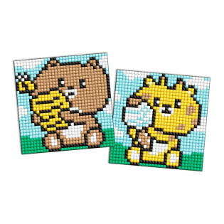 Diamentowa mozaika na naklejce IDEYKA, 9x9 cm, kids, gadżety, 2 szt.