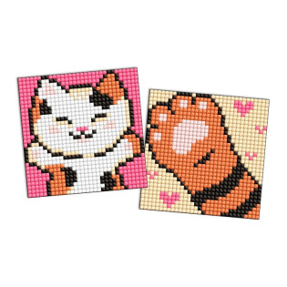 Diamentowa mozaika na naklejce IDEYKA, 9x9 cm, kids, puffy, 2 szt.