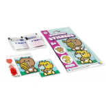 Diamentowa mozaika na naklejce IDEYKA, 9x9 cm, kids, muszka, 2 szt.