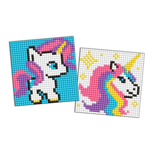 Diamentowa mozaika na naklejce IDEYKA, 9x9 cm, kids, jednorożec, 2 szt.