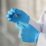 Rękawice nitrylowe bezpudrowe CLARA, 100 szt., rozmiar XS, niebieskie