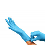 Rękawice nitrylowe bezpudrowe CLARA, 100 szt., rozmiar XL, niebieskie