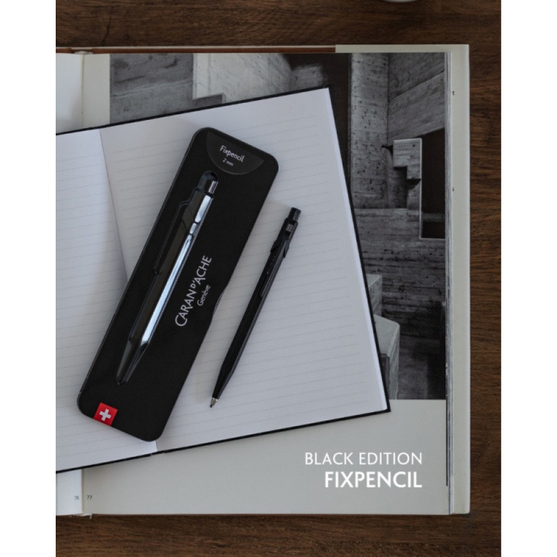 Ołówek CARAN D'ACHE Fixpencil, Black Code, 2mm, czarny