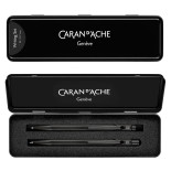 Zestaw długopis 849 i ołówek 844 CARAN D'ACHE Black Code, w etui, czarny