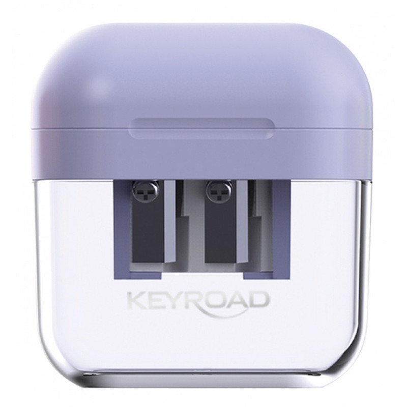 Temperówka plastikowa KEYROAD Jelly Gel, podwójna, blister, transparentna