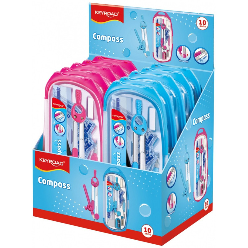 Zestaw geometryczny KEYROAD, 9 elementów, display, mix kolorów