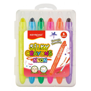 Kredki żelowe KEYROAD Neon, 6 szt., mix kolorów neonowych