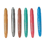 Kredki żelowe KEYROAD Metallic, 6 szt., mix kolorów metalicznych