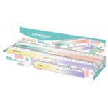 Linijka KEYROAD Jelly Gel, 20cm, display, mix kolorów