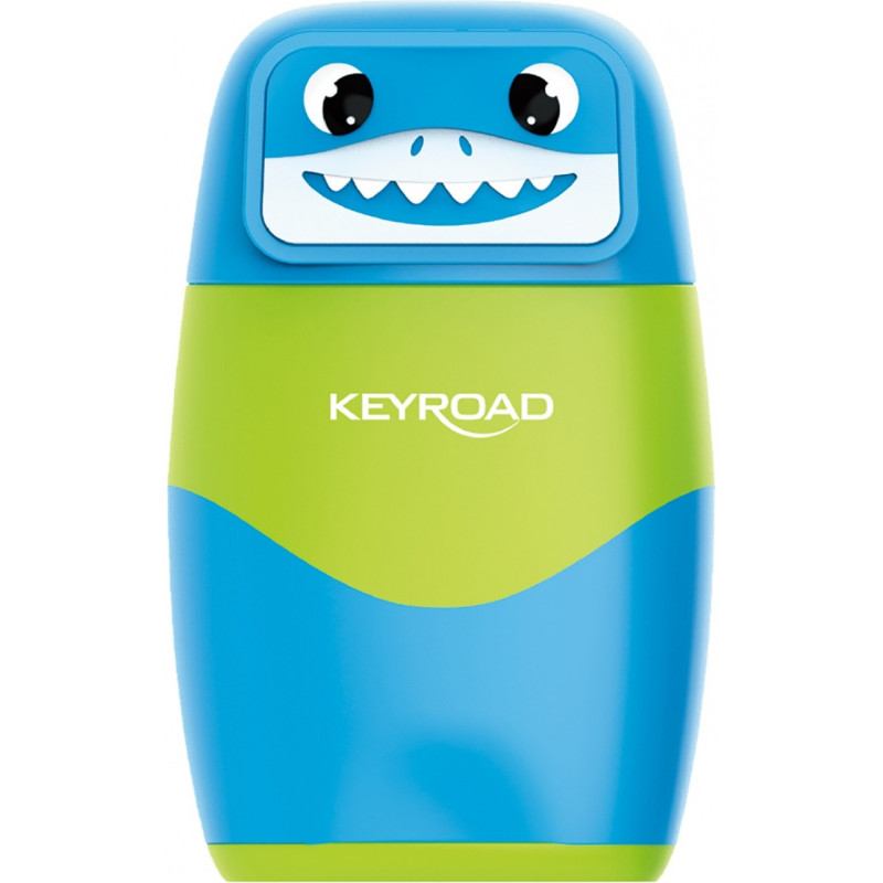 Temperówka plastikowa z gumką KEYROAD, podwójna, display, mix kolorów