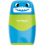 Temperówka plastikowa z gumką KEYROAD, podwójna, display, mix kolorów