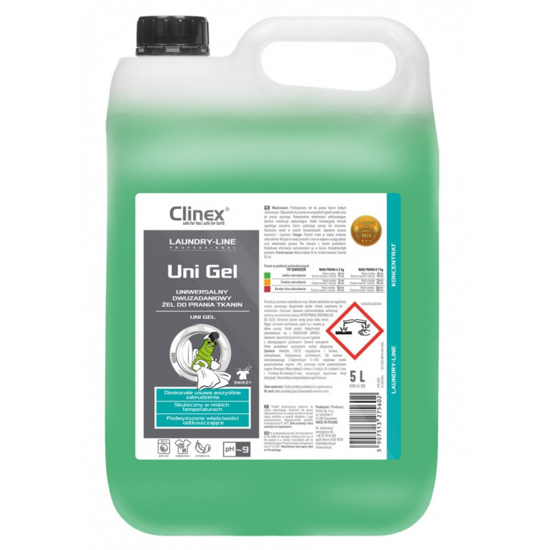 Żel do prania tkanin CLINEX Uni Gel, 5l