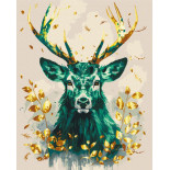 Malowanie po numerach BRUSHME, 40x50 cm, gold, szmaragdowa korona lasu, 1 szt., w pudełku