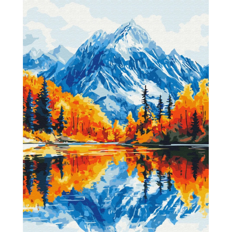 Malowanie po numerach BRUSHME, 40x50 cm, jesień w górach, 1 szt., w pudełku