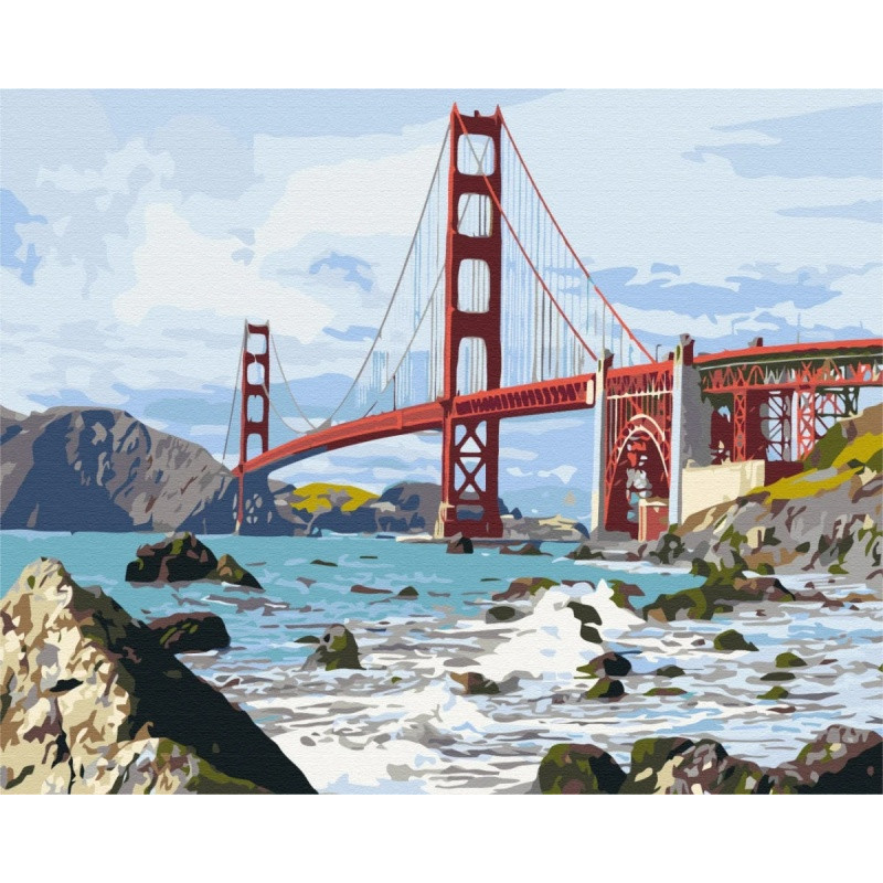 Malowanie po numerach BRUSHME, 40x50 cm, most San Francisco, 1 szt., w pudełku