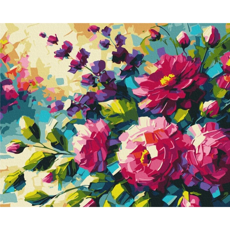 Malowanie po numerach BRUSHME, 40x50 cm, kwiaty lata, 1 szt., w pudełku