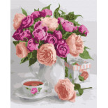 Malowanie po numerach BRUSHME, 40x50 cm, fioletowa martwa natura, 1 szt., w pudełku