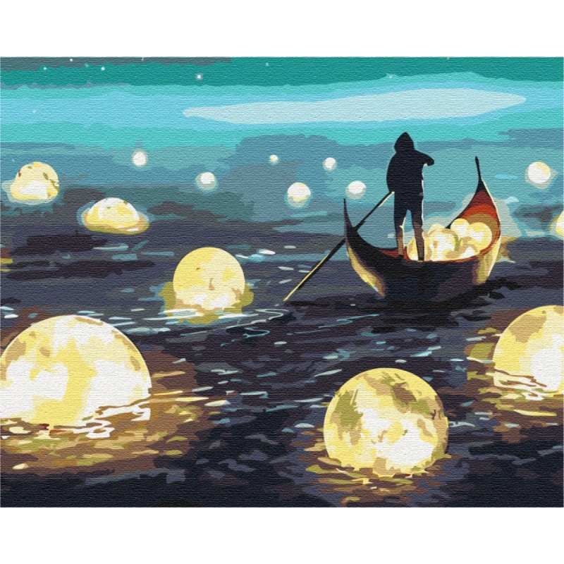 Malowanie po numerach BRUSHME, 40x50 cm, księżycowy spacer, 1 szt., w pudełku