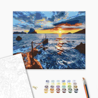 Malowanie po numerach BRUSHME, 40x50 cm, na zachodzie słońca, 1 szt., w pudełku