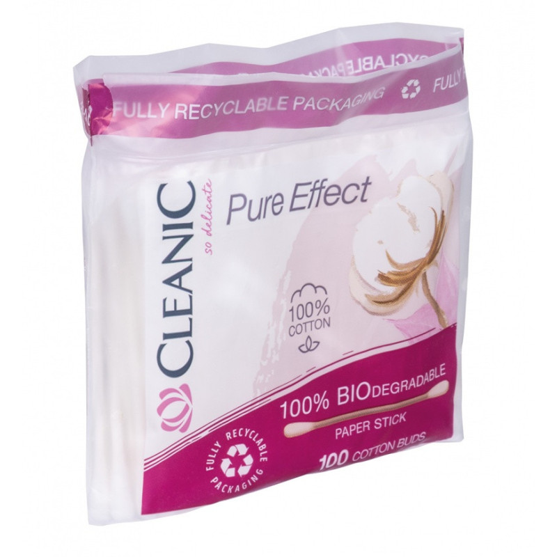 Patyczki higieniczne CLEANIC Pure Effect, 100 szt.