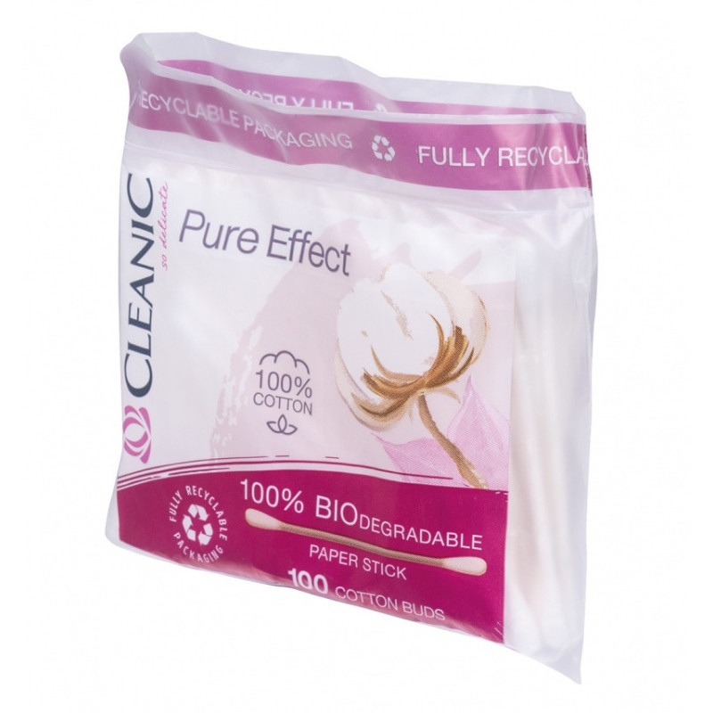Patyczki higieniczne CLEANIC Pure Effect, 100 szt.