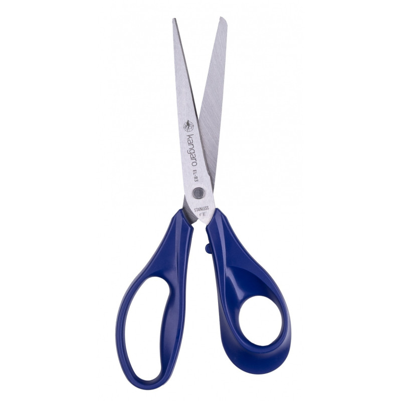 Nożyczki biurowe KANGARO, 21 cm, dla praworęcznych, blister, mix kolorów