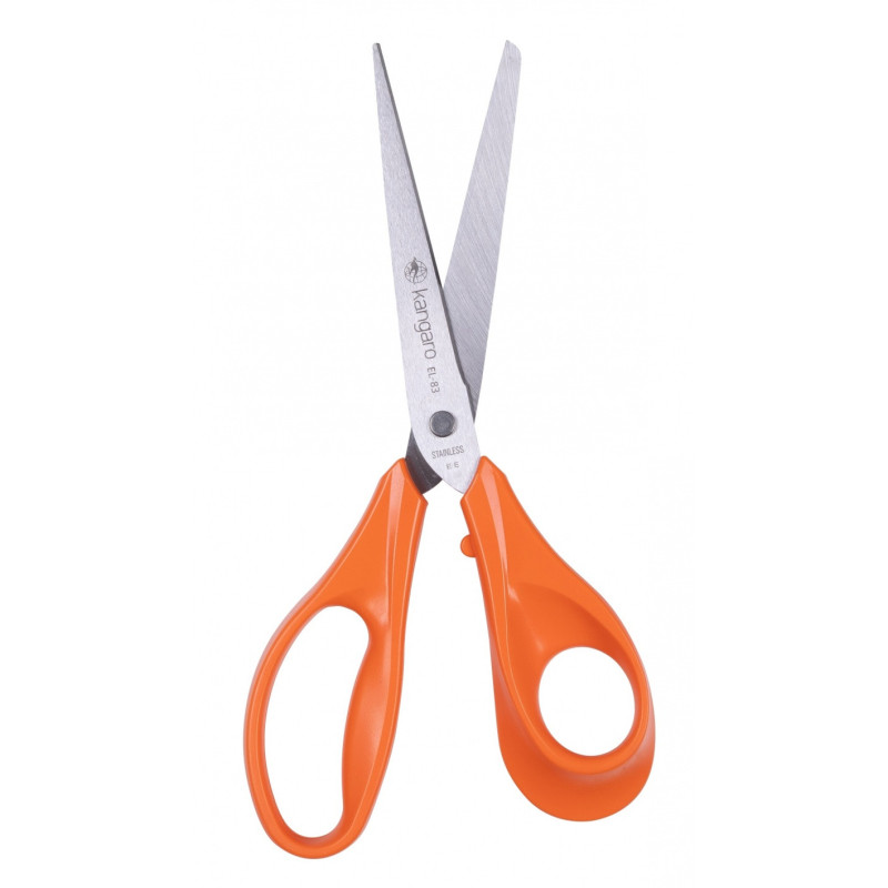 Nożyczki biurowe KANGARO, 21 cm, dla praworęcznych, blister, mix kolorów