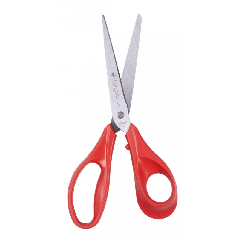 Nożyczki biurowe KANGARO, 21 cm, dla praworęcznych, blister, mix kolorów