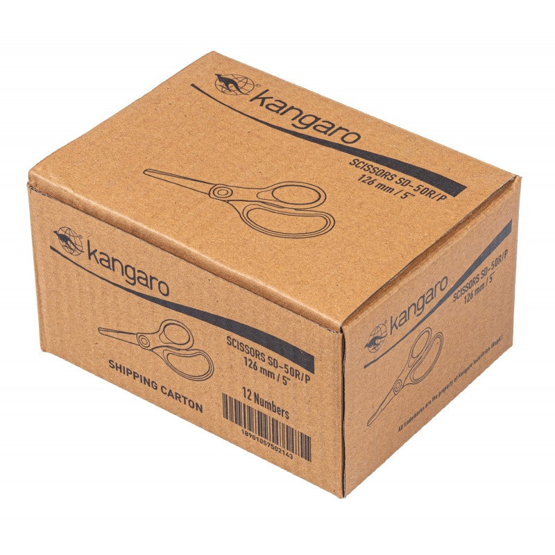 Nożyczki dziecięce KANGARO, 12,6cm, blister, mix kolorów