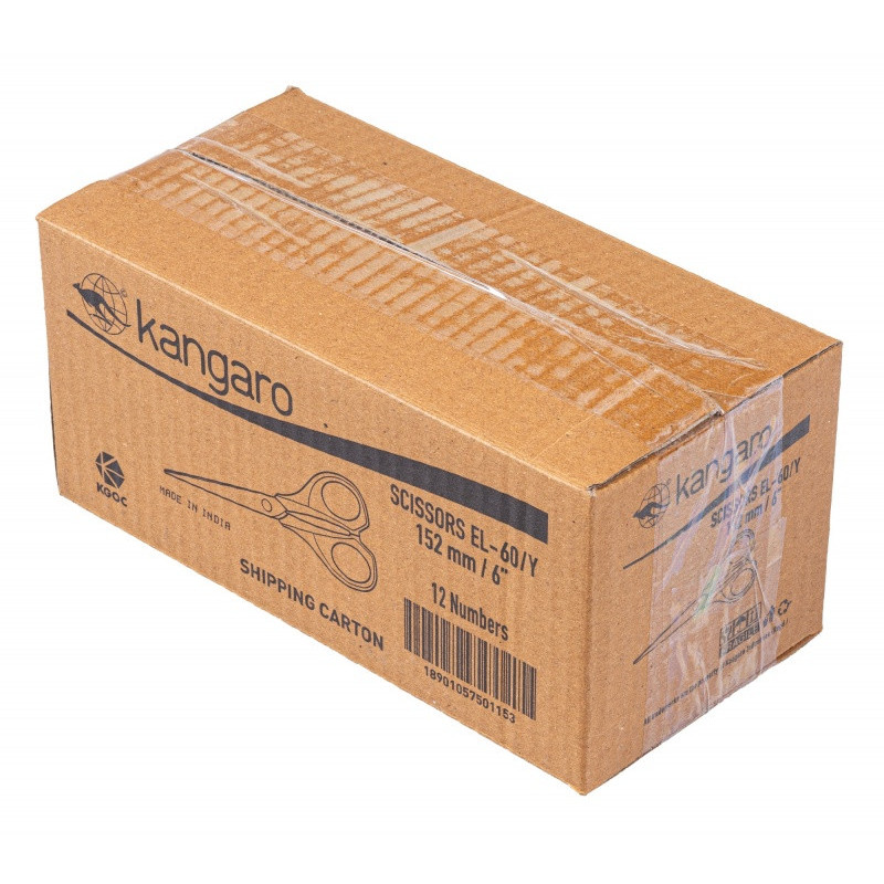 Nożyczki biurowe KANGARO, 15 cm, blister, mix kolorów