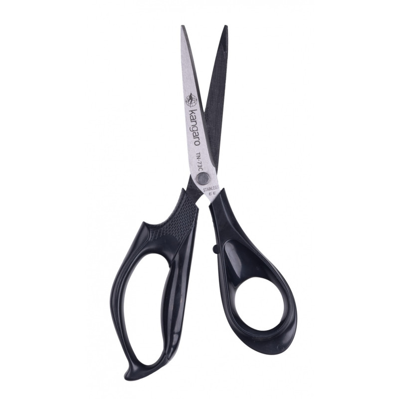 Nożyczki biurowe KANGARO, 18,5 cm, z osłoną, dla praworęcznych, blister, mix kolorów