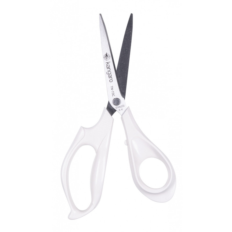 Nożyczki biurowe KANGARO, 18,5 cm, z osłoną, dla praworęcznych, blister, mix kolorów